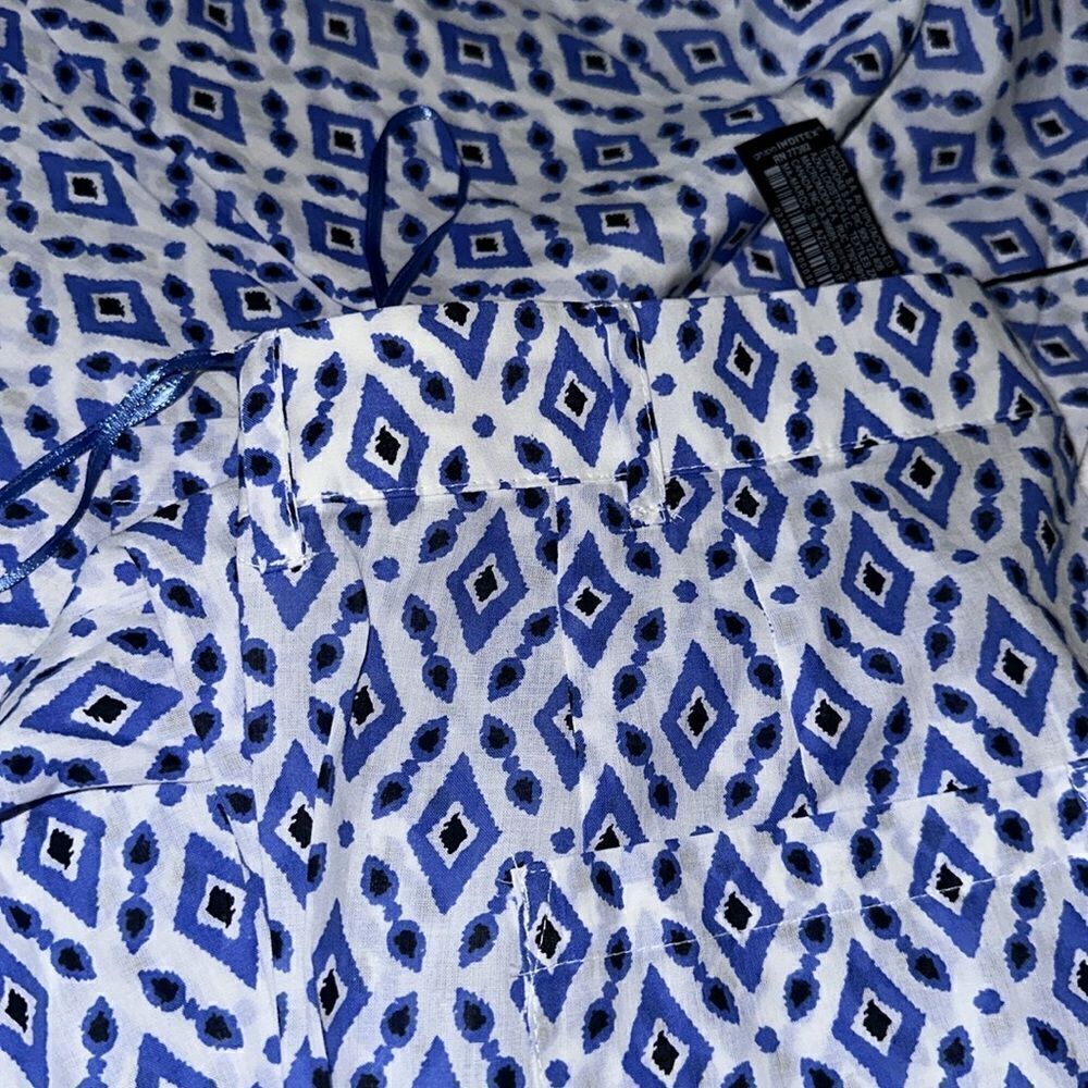 ZARA Blue Printed Pants with Pockets NWT Sizes M & L - Picture 9 of 10
